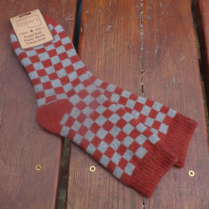 Two Coloured Checked Socks
