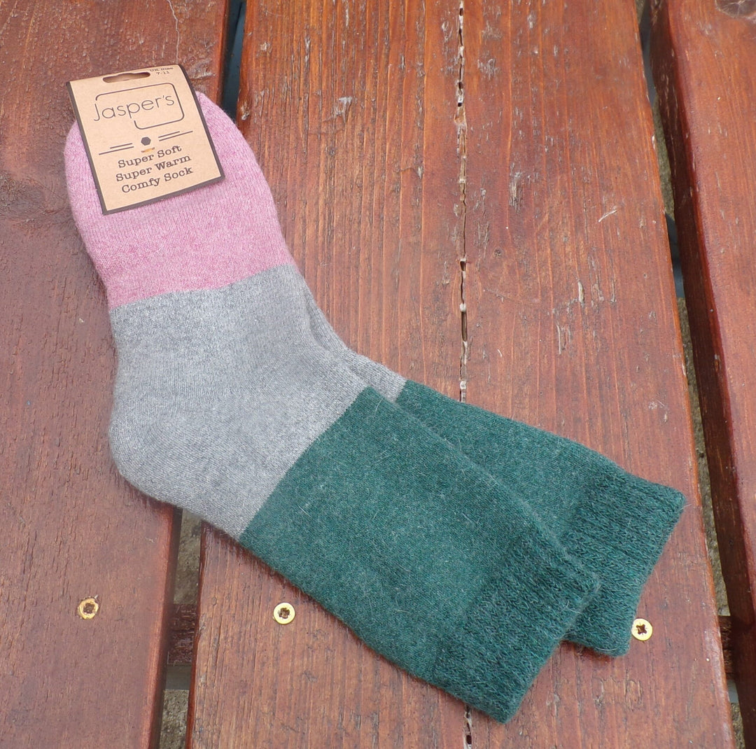 Bold Coloured Blocked Cosy Socks