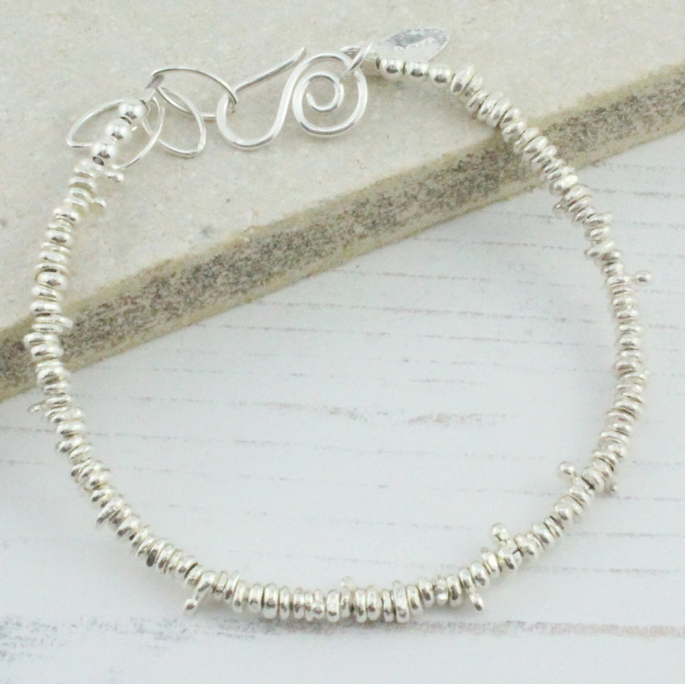 Sterling Silver Small Nugget Bracelet