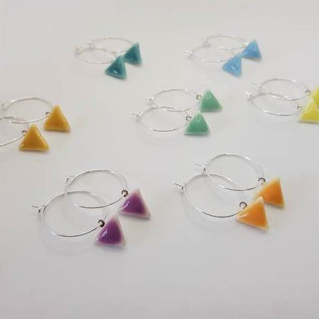 Ceramic Triangle Hoop
