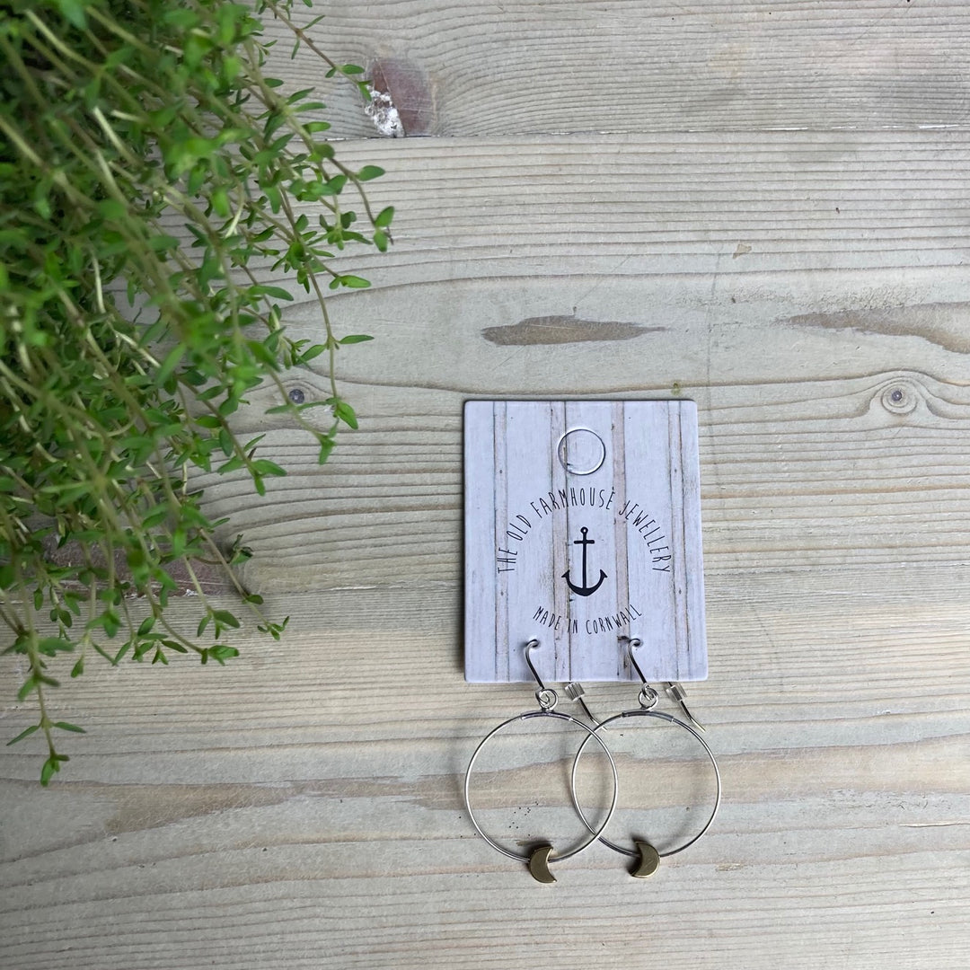 Brass Bead Hoops
