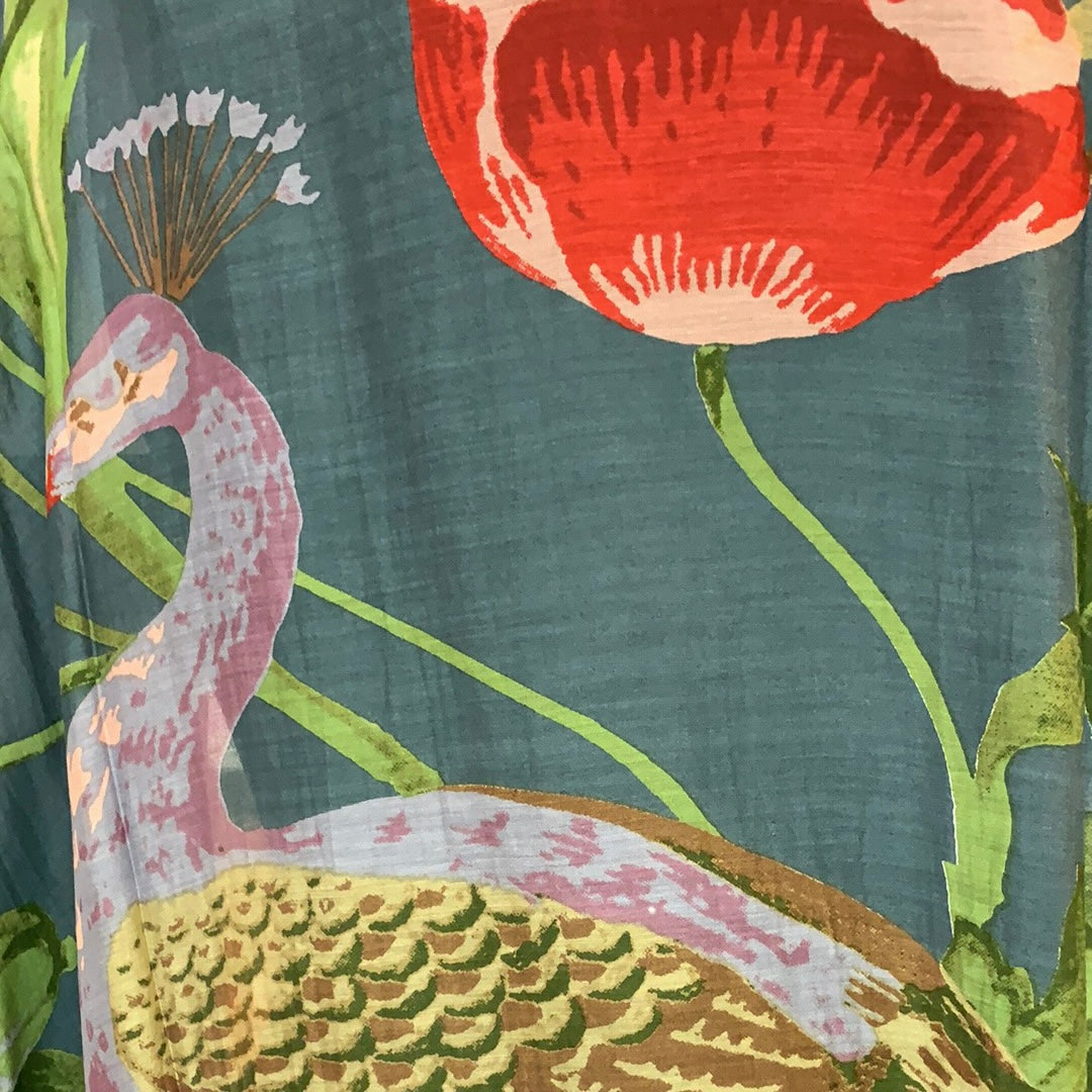 Peacocks and Poppies Scarf