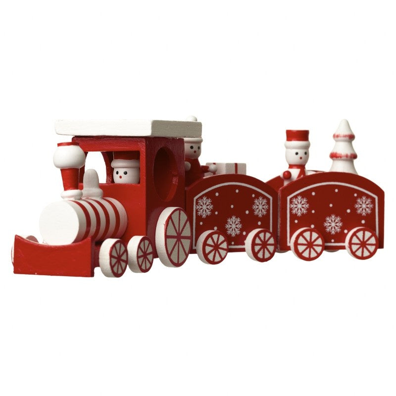 Wooden Christmas Red Train