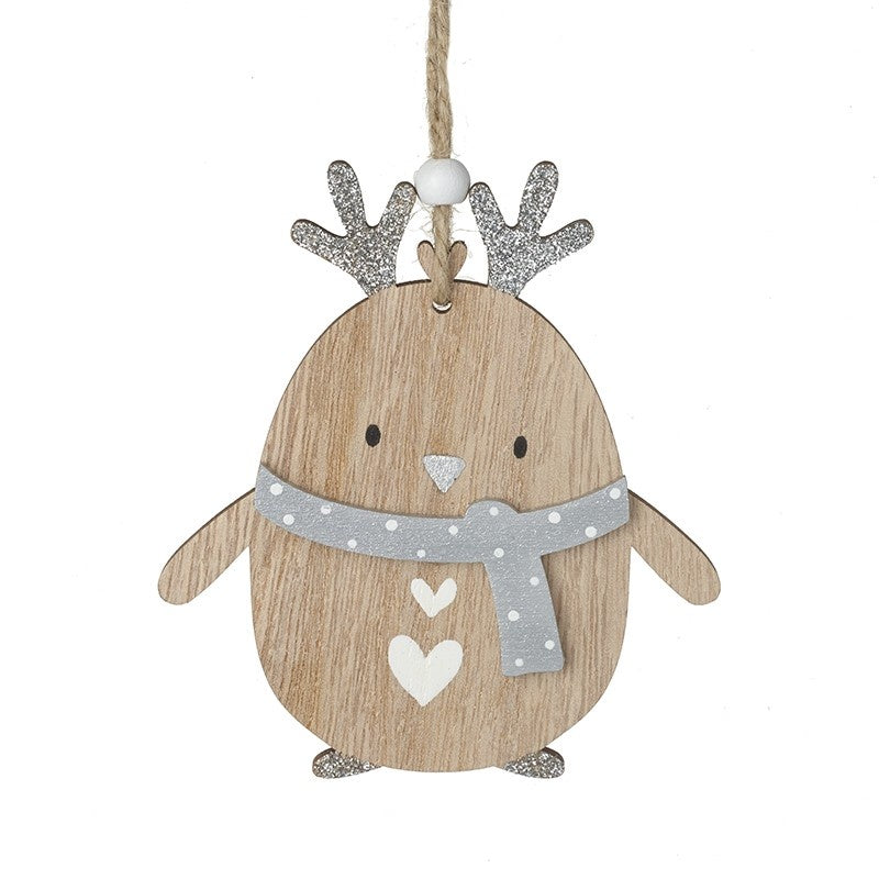 Wooden Penguin Decoration