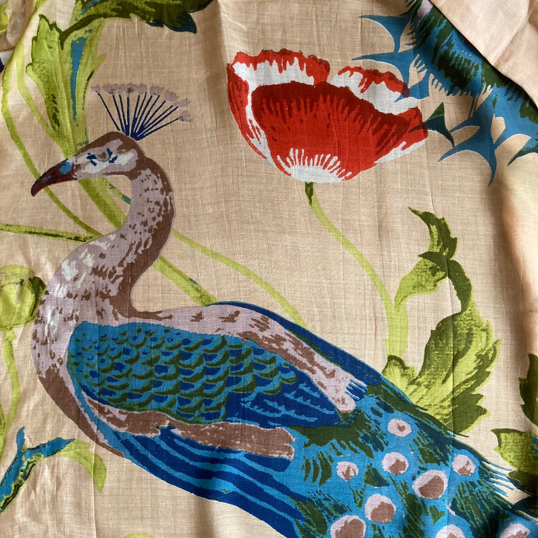 Peacocks and Poppies Scarf