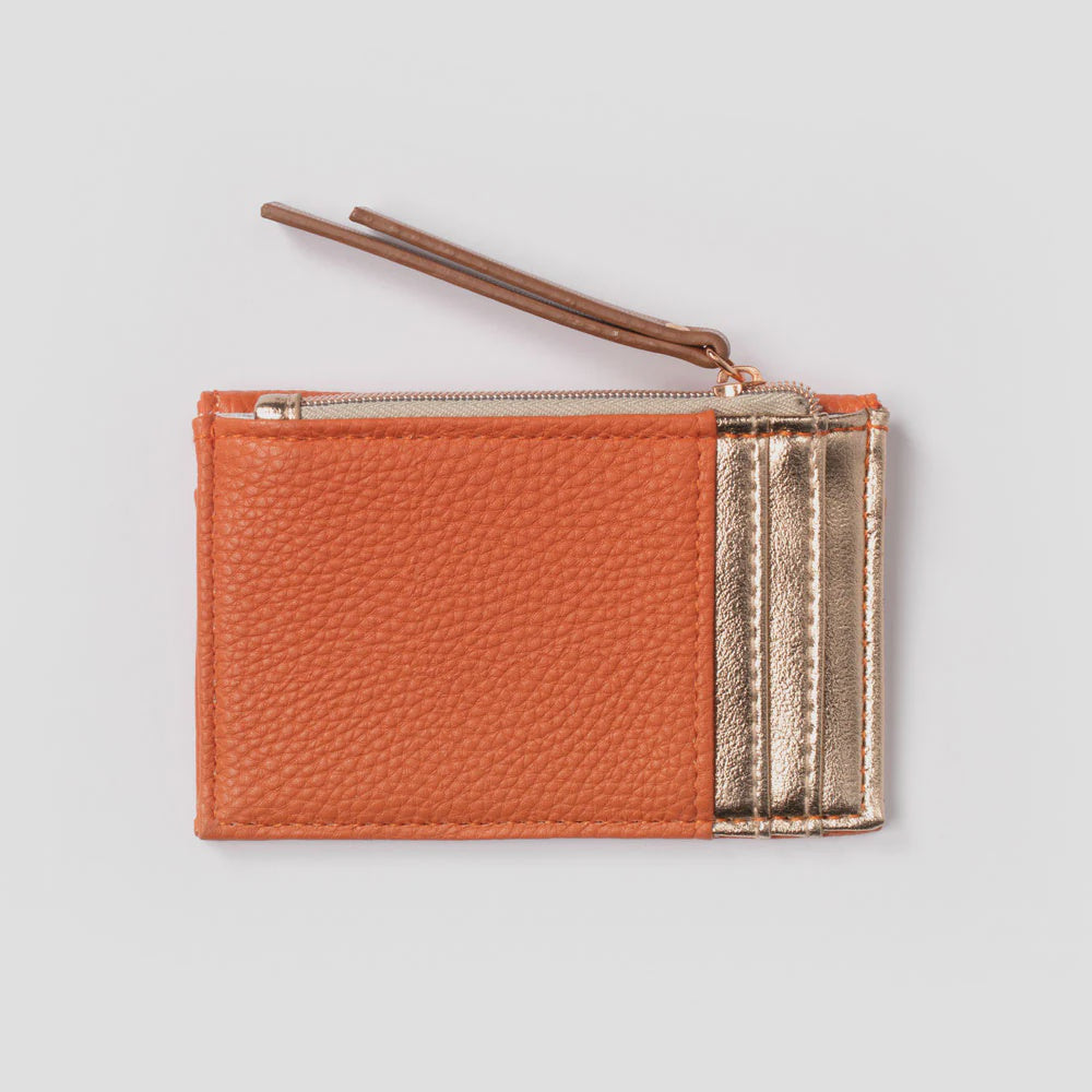 Orange Rose Gold Cardholder Coin Purse