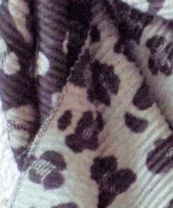 Animal Print Waffle Scarf - Grey