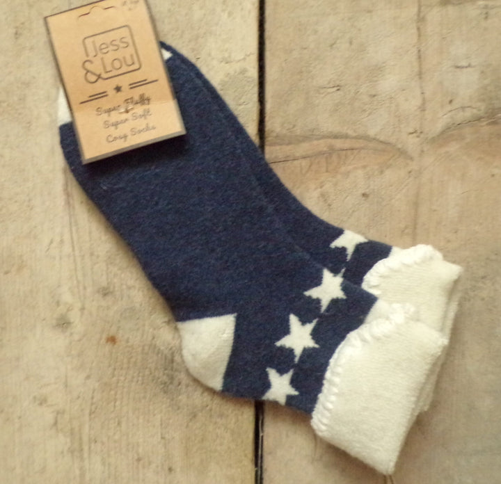 Cuff Socks with Large Star Border