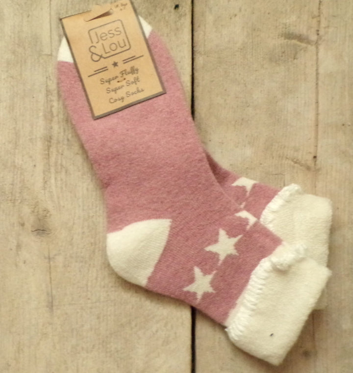 Cuff Socks with Large Star Border