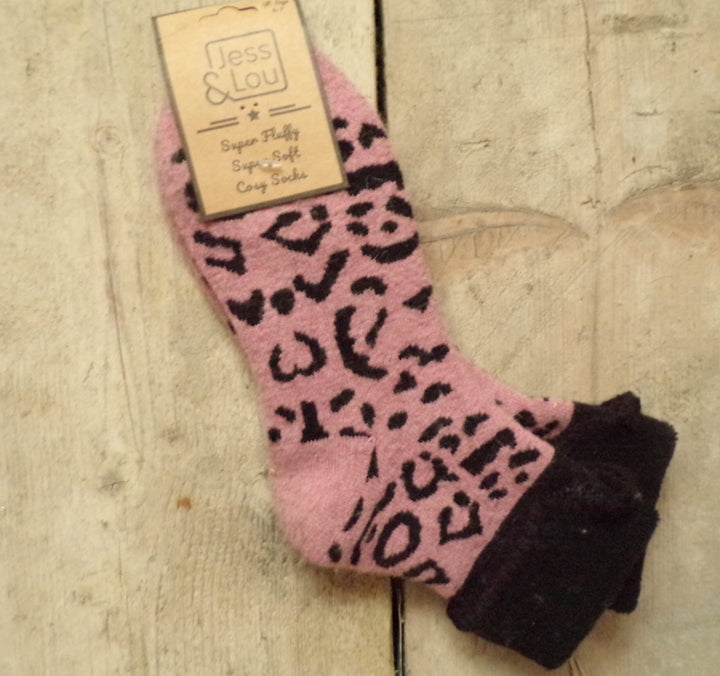 Animal Print Cuff Socks