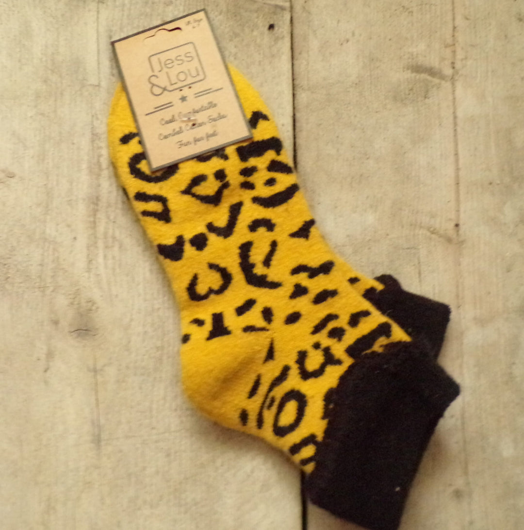Animal Print Cuff Socks