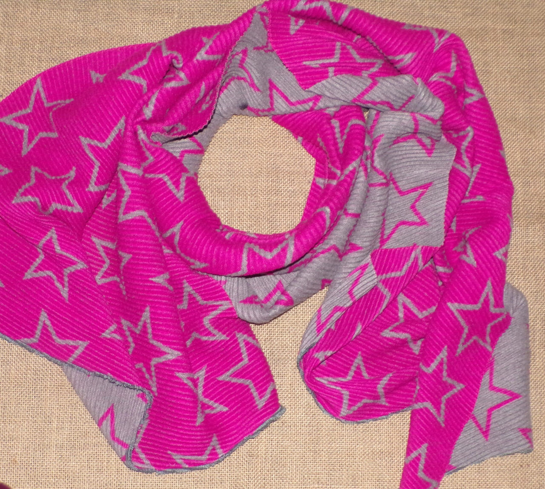 Waffle Scarf with Large Stars