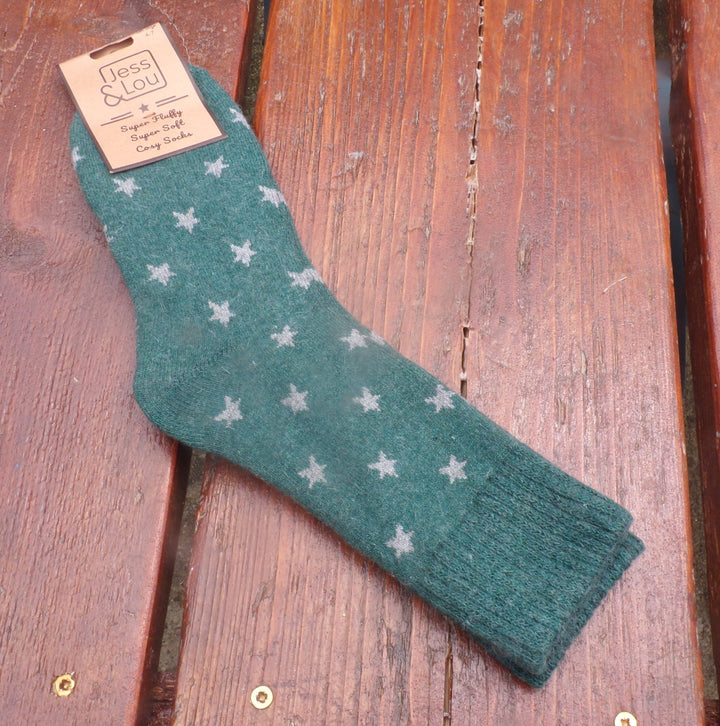 Rib Socks with Small Stars
