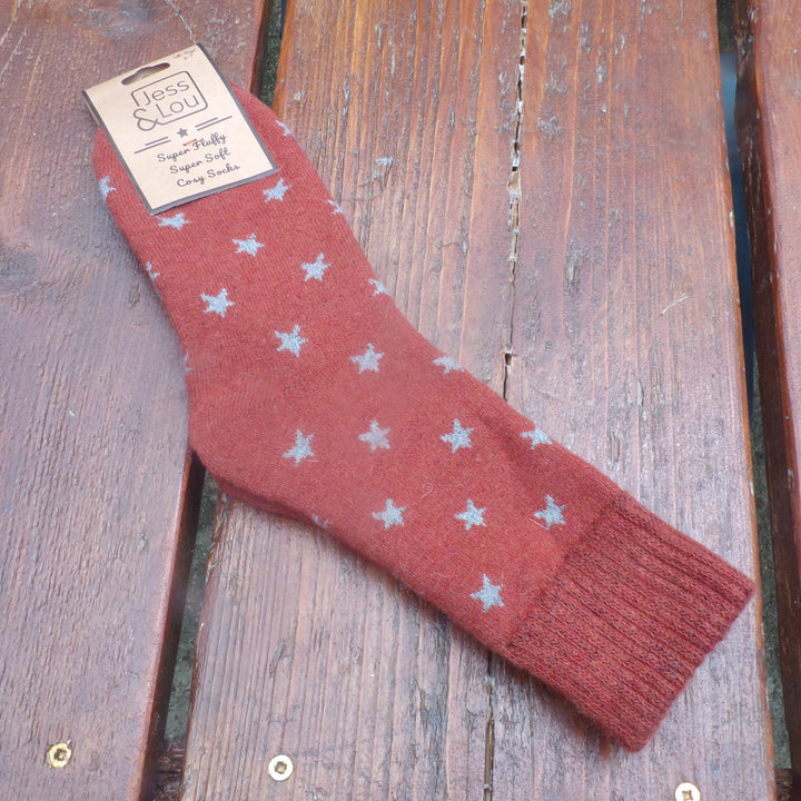 Rib Socks with Small Stars