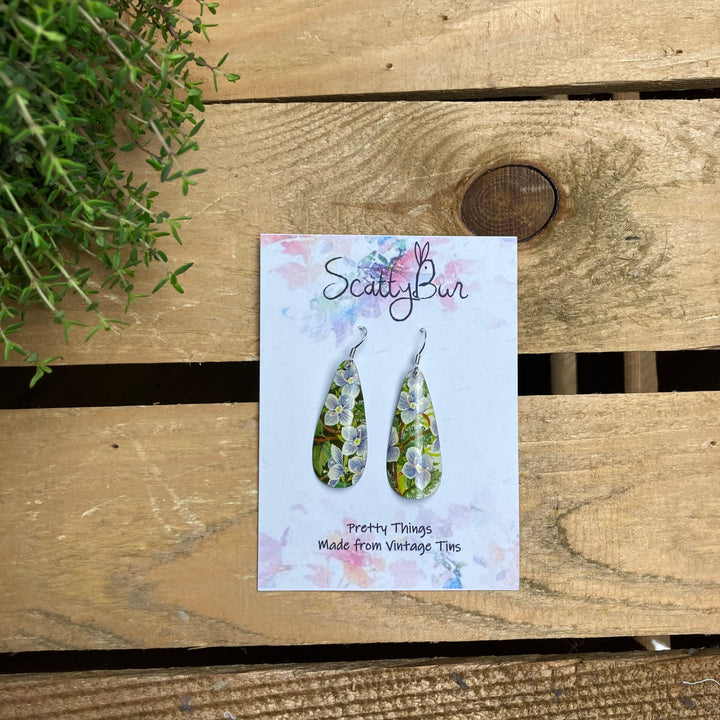 Cornish Recycled Large Teardrop Earrings