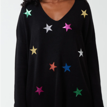 Multi Star Fine Knit Jumper