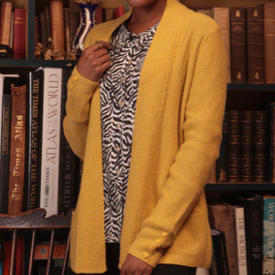 Open Front Cotton Mix Cardi