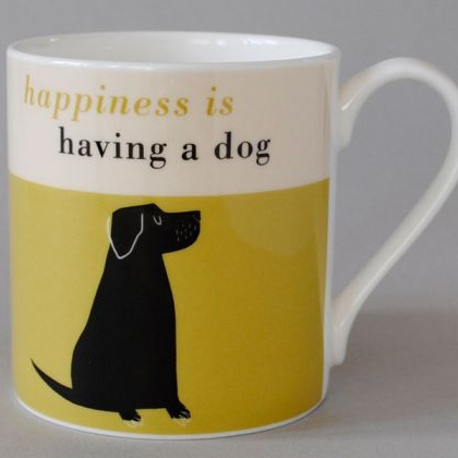 Happiness Black Lab Large Mug