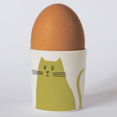 Happiness Sitting Cat Egg Cup