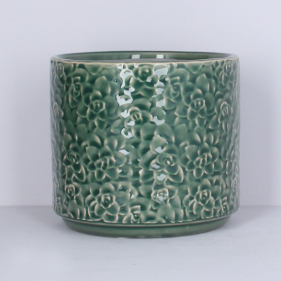 Green Succulent Pot Cover