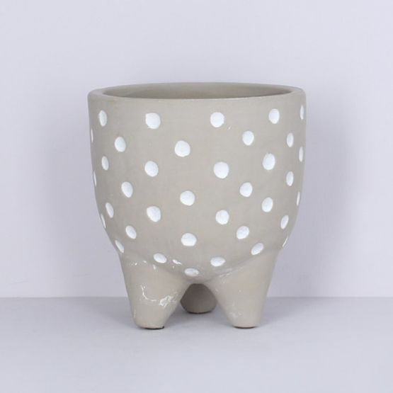 Grey Spotted Terracotta Pot