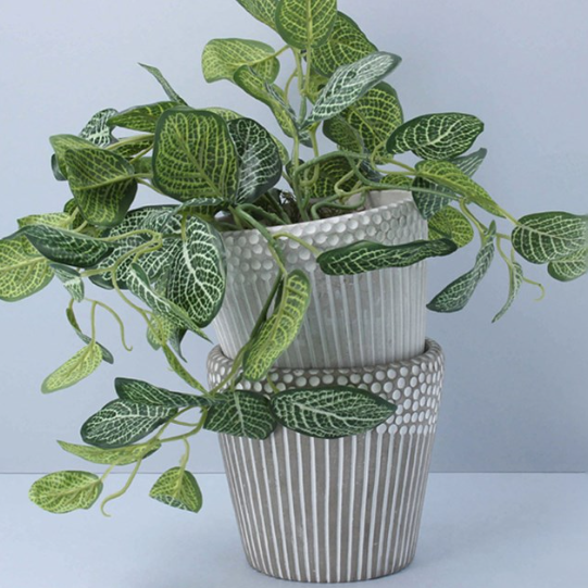 Spot and Stripe Stone Pot