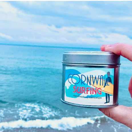 Cornwall Surfing Candle Tin