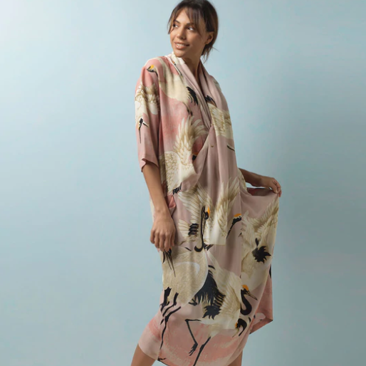 Crepe Rachel Dress Stork Pink