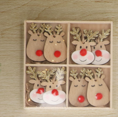 Wood Reindeer Head Decorations