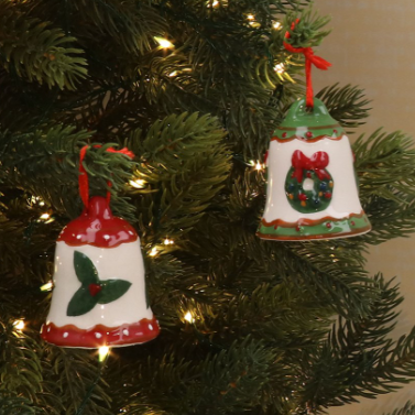 Ceramic Christmas Bell Decoration