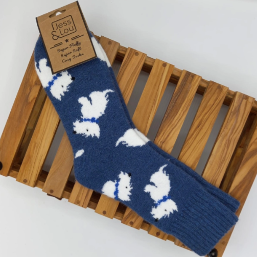 Wonderful Westie Ribbed Socks