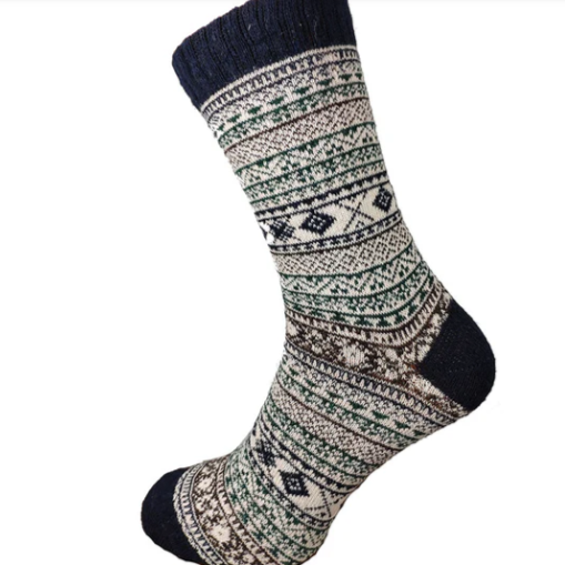 Fairisle Wool Blend Socks