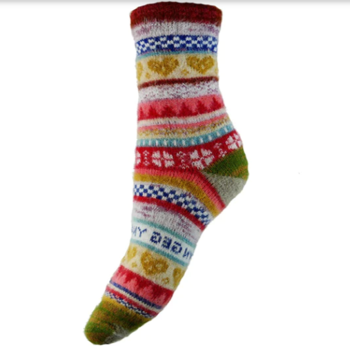 Multi Coloured Wool Blend Socks
