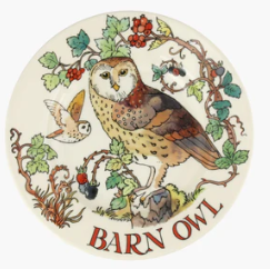In The Woods Barn Owl 8 1/2 inch Plate
