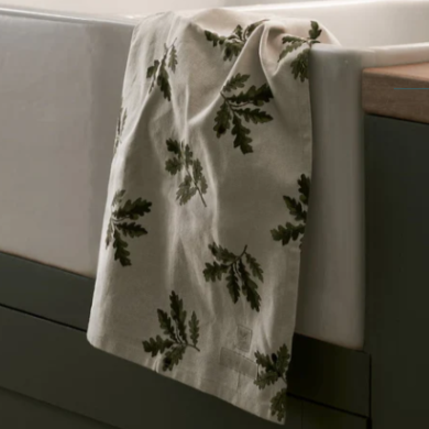 Acorn + Oak Leaves Tea Towel