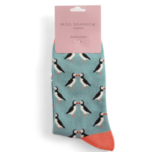 Kissing Puffins Socks