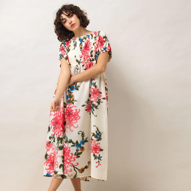 Chrysanthemum Pleat Dress