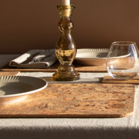 Natural Cork Rectangle Placemat Set