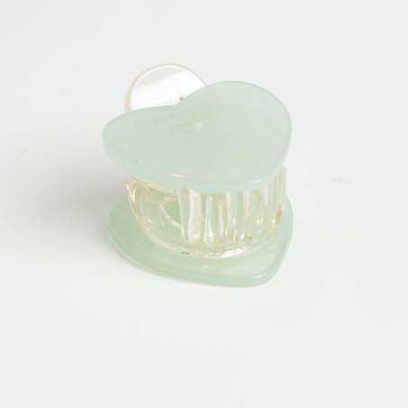 Pearly Heart Hair Claw Clip