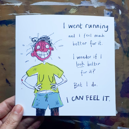 'I Went Running' Card