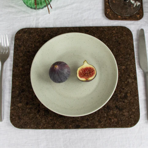 Smoked Cork Rectangle Placemats Set of 4