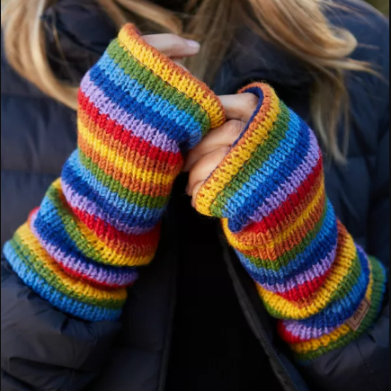Rainbow Wrist Warmers