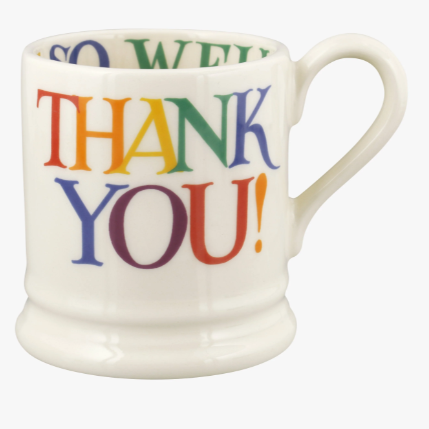 Rainbow Toast Thank You 1/2 Pint Mug