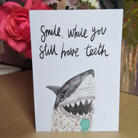 Smile Shark Greetings Card