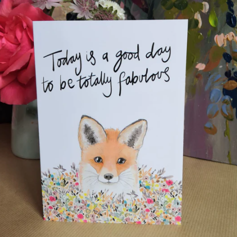 Totally Fox Cub Greetings Card