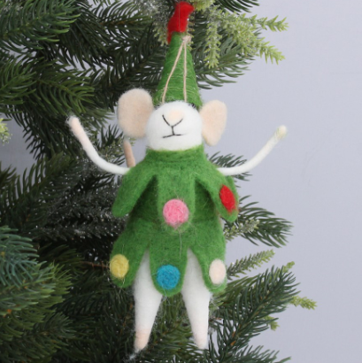 Wool Christmas Tree Mouse