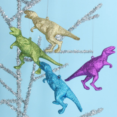 Glitter T-Rex Decorations