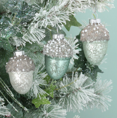 Glass Acorn with Beaded Top