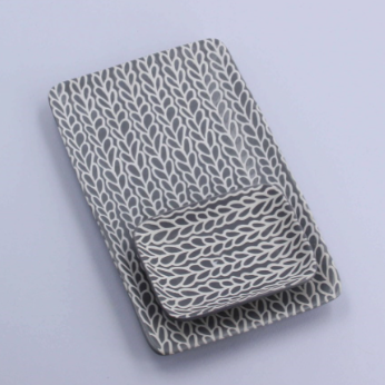Leaves Rectangle Trinket Dish
