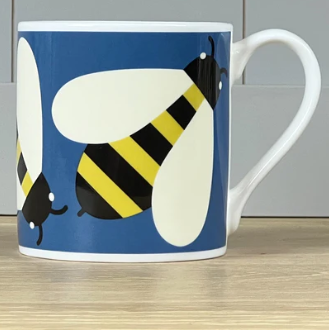 Busy Bee Blue Mug